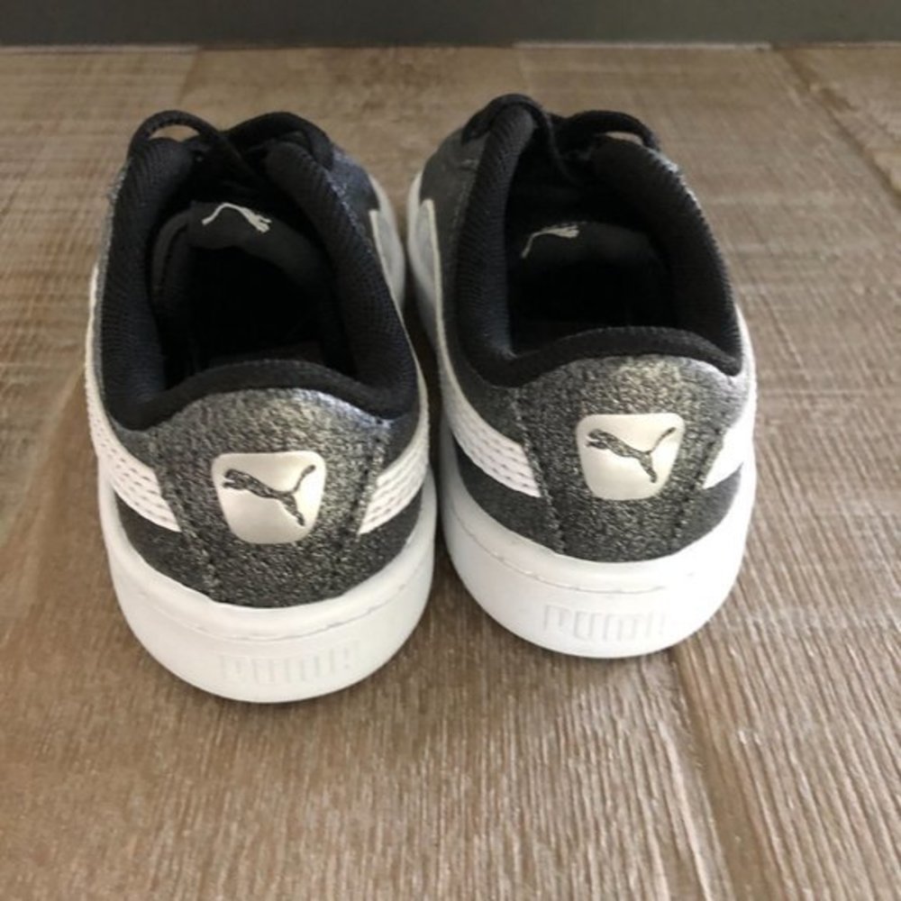 PUMA Vikky V2 Glitz Sneaker metallic grey Toddler kid size 8 NEW - Picture 10 of 10